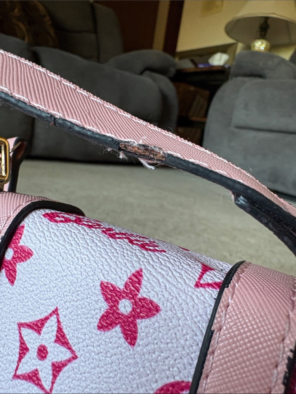 Barbie Pink and White Logo cross body with Gold-Tone Accents - Picture 3 of 5